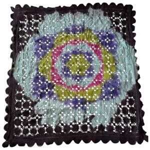 Upcycled Tie Dye Vintage Crochet Cotton Lace